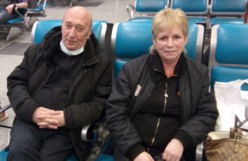 Couple at the airport