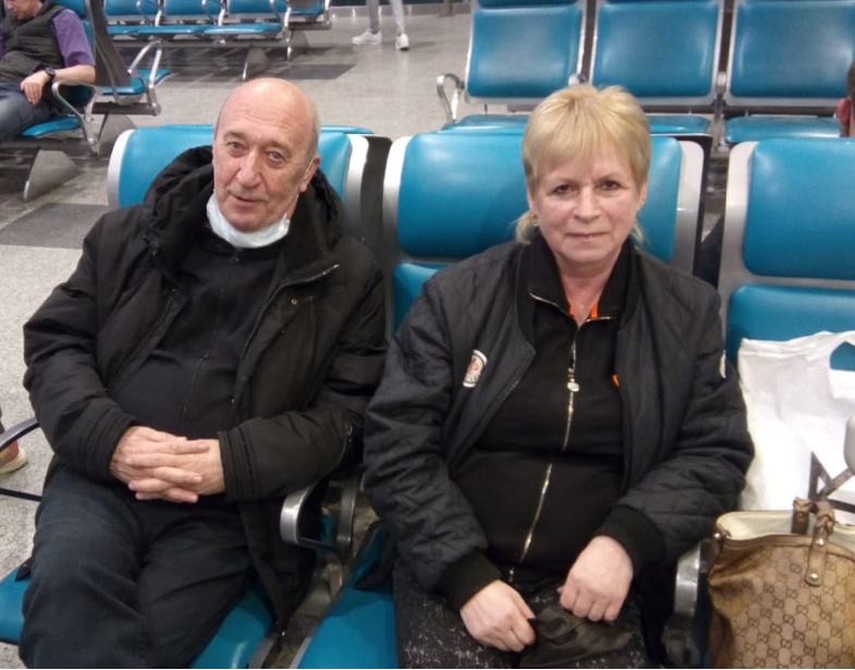 Couple at the airport