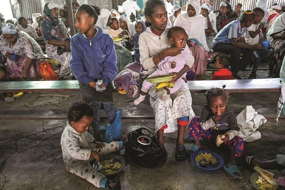 Feeding Program with Ethiopians