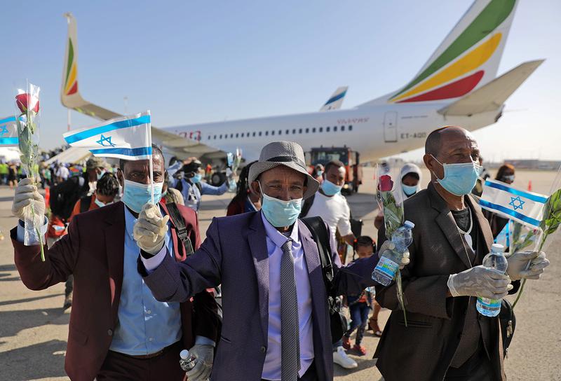 Ethiopian airlines in the background