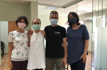 ICEJ Aid team and beneficiaries