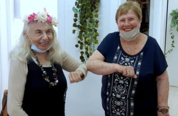 Rita and Rachel's birthday at the Haifa home