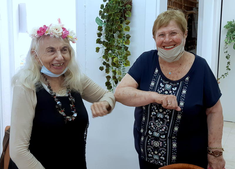 Rita and Rachel's birthday at the Haifa home