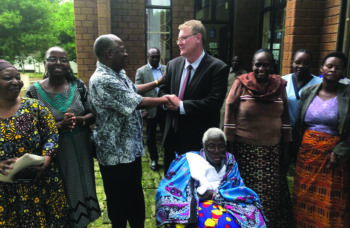 David Parsons with Tanzanians