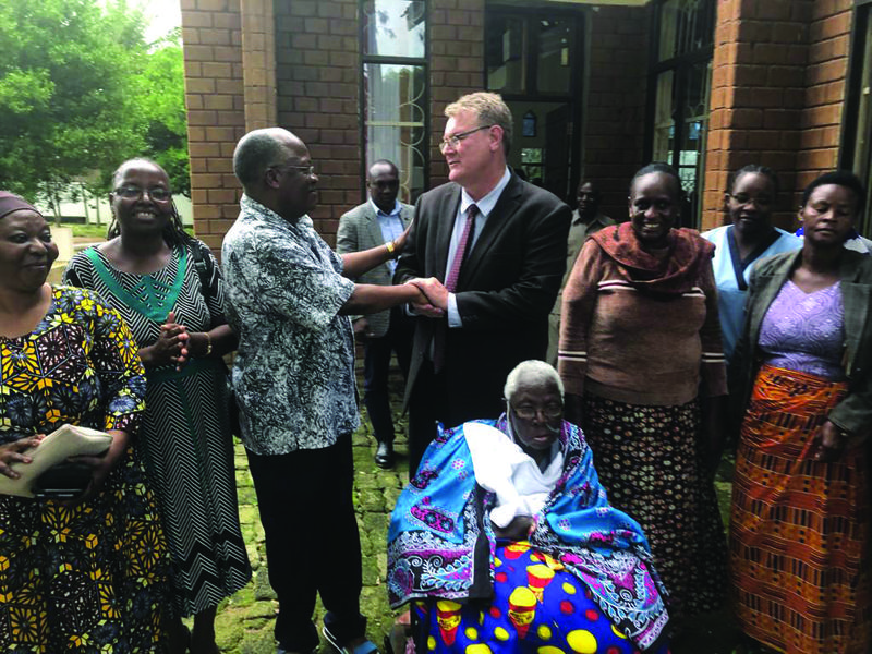 David Parsons with Tanzanians