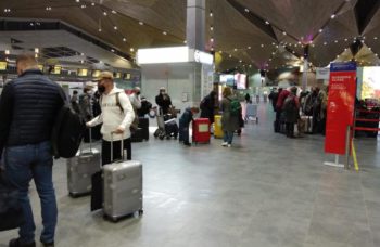 Aliyah FSU flight group check in for departure