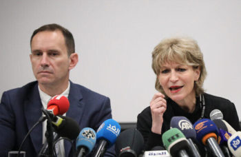 Amnesty officials in Jerusalem