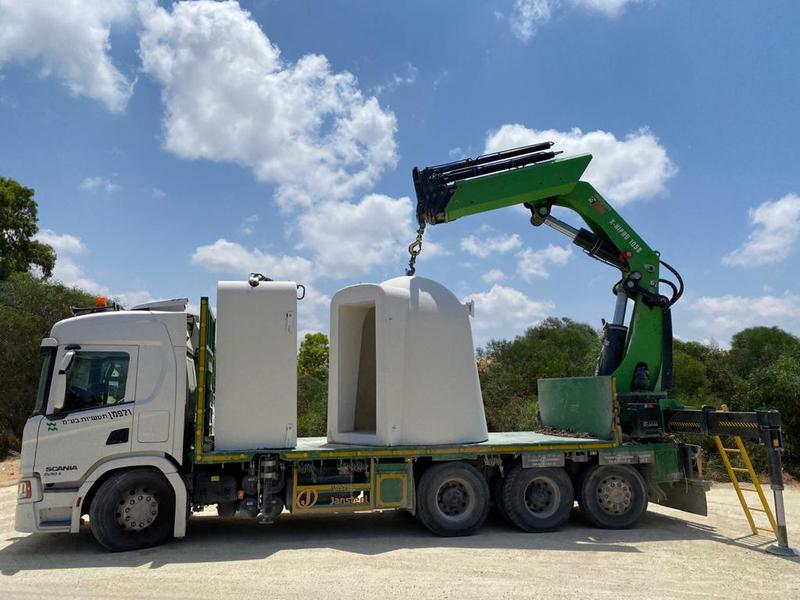 Bomb Shelters being delivered