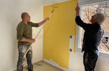 Will Setz preparing room for Holocaust survivor arrival