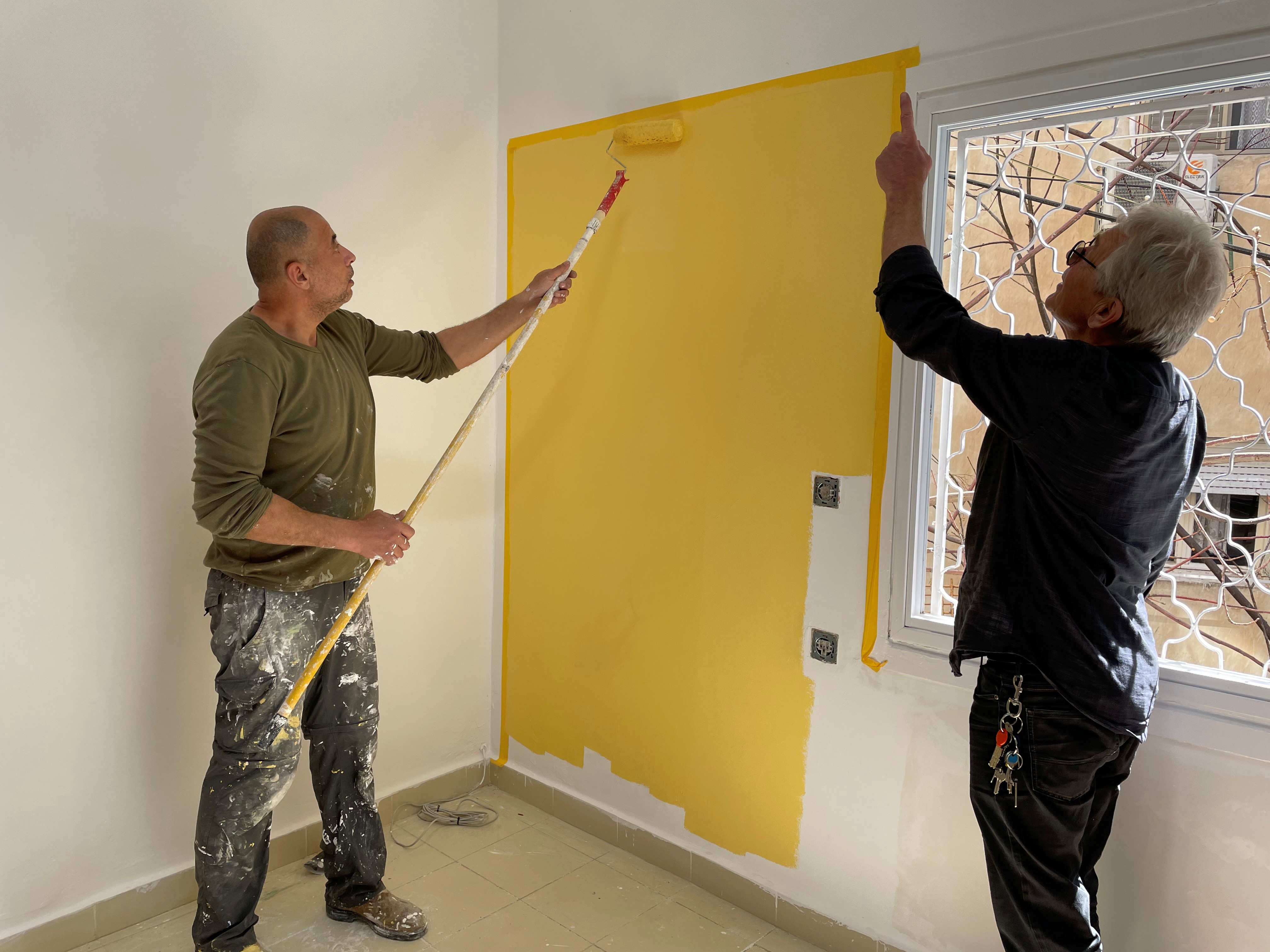Will Setz preparing room for Holocaust survivor arrival