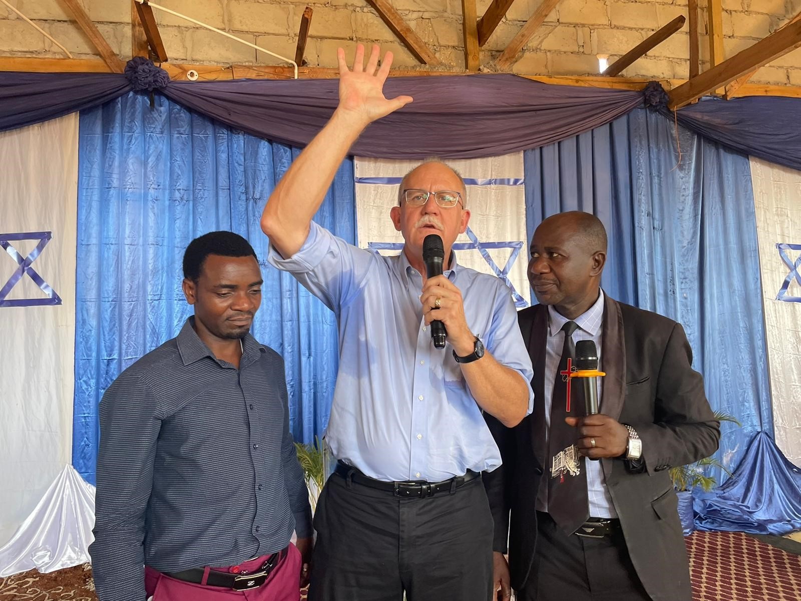 Barry Denison preaching in Tanzania