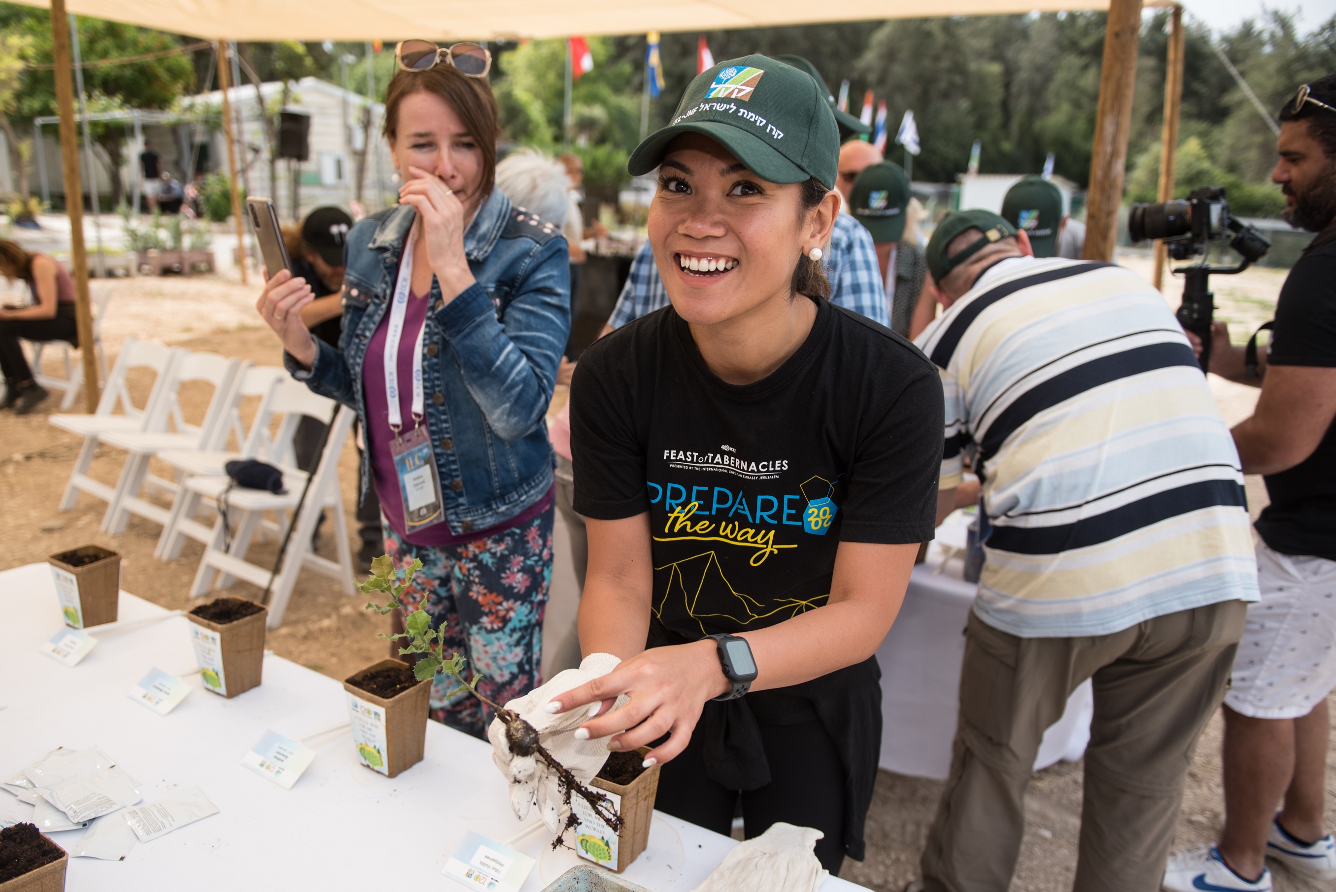 Tiffany Mallillin planting tree