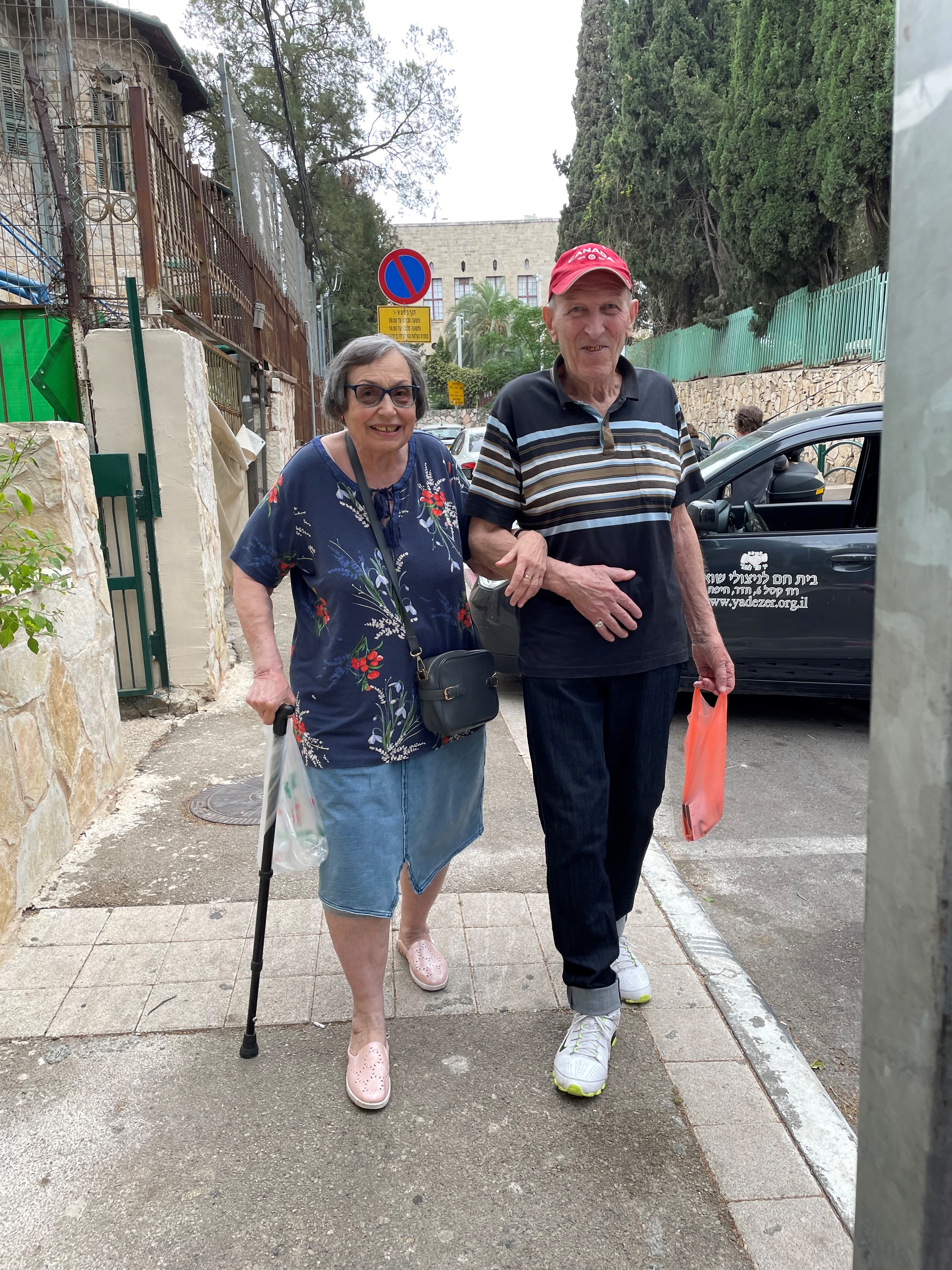 Lena and Arnold walk in Israel
