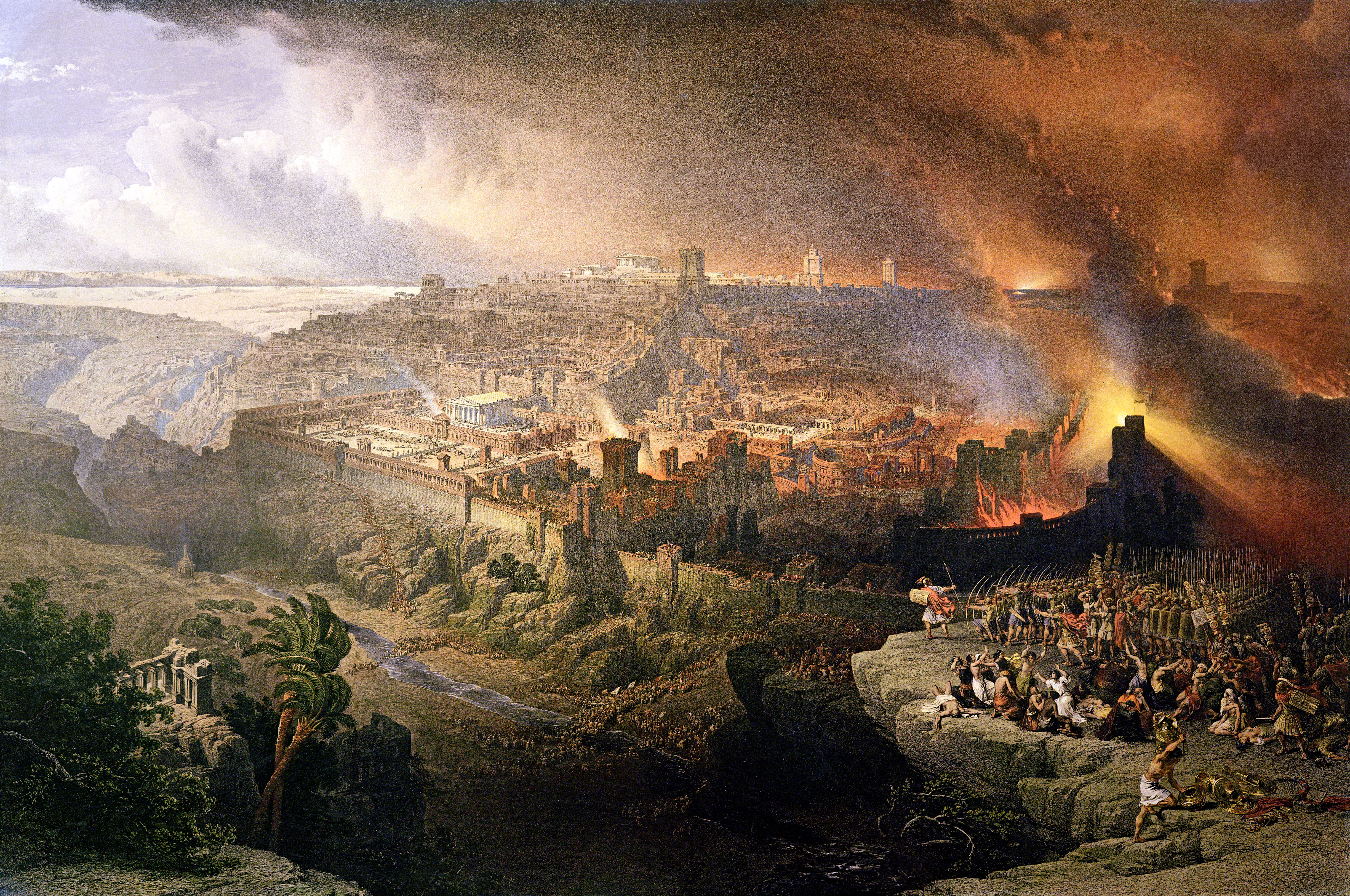 Picture by David Roberts, The Siege and destruction of Jerusalem under the Roman command of Titus