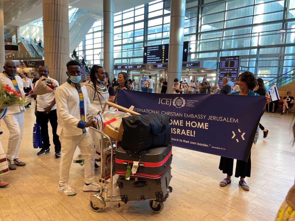 ICEJ Staff welcome Ethiopian Jews