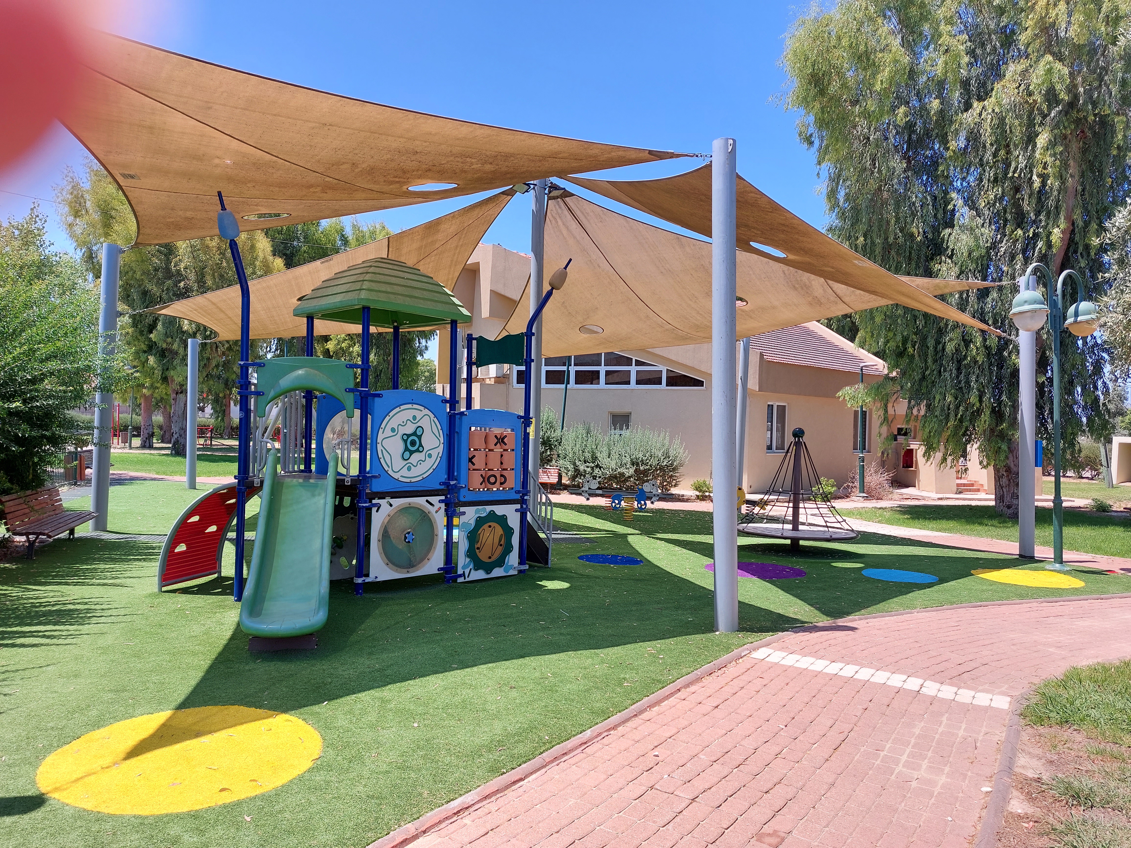Children's playground next to the medical centre