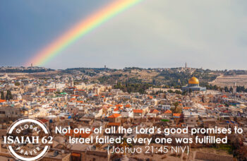 Jerusalem and rainbow
