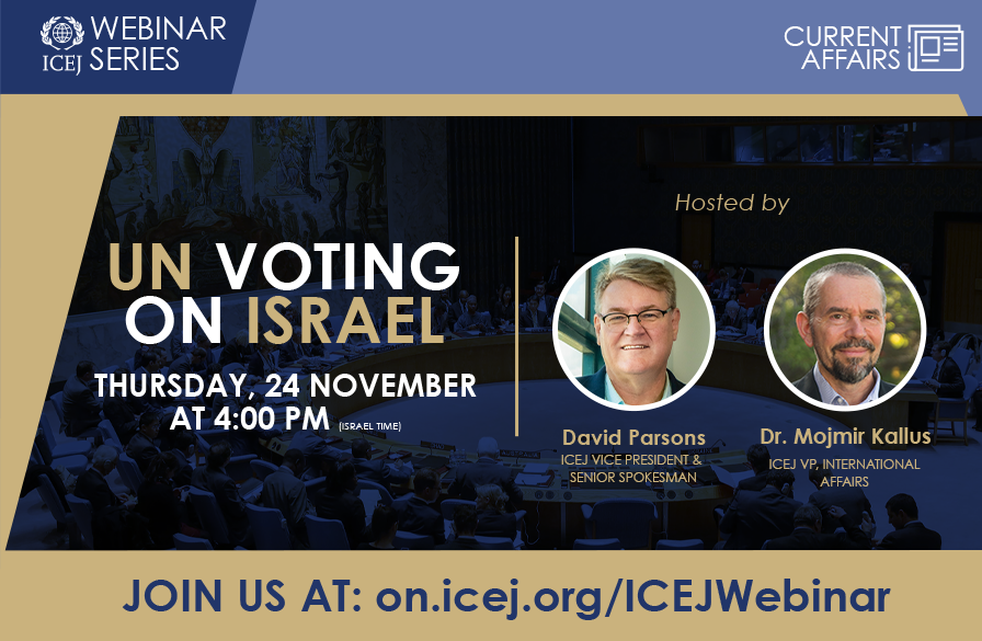 Webinar UN Voting on Israel