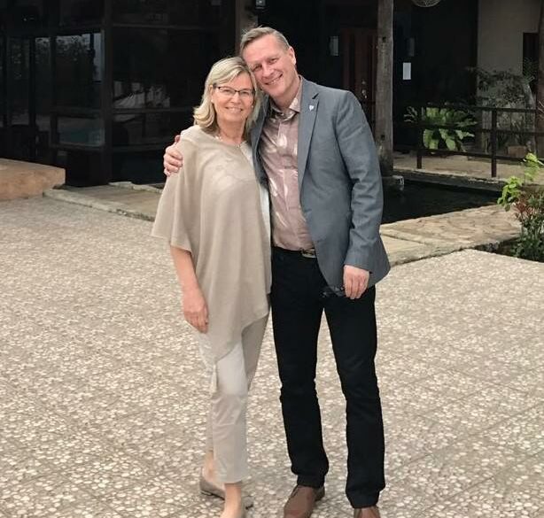 Emotional photo of Juha and his wife Kati