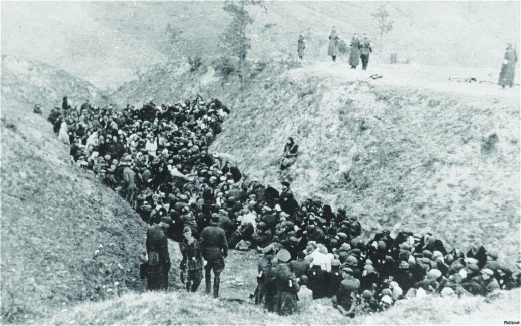 Jews awaiting mass execution at sobibor death camp-getty images