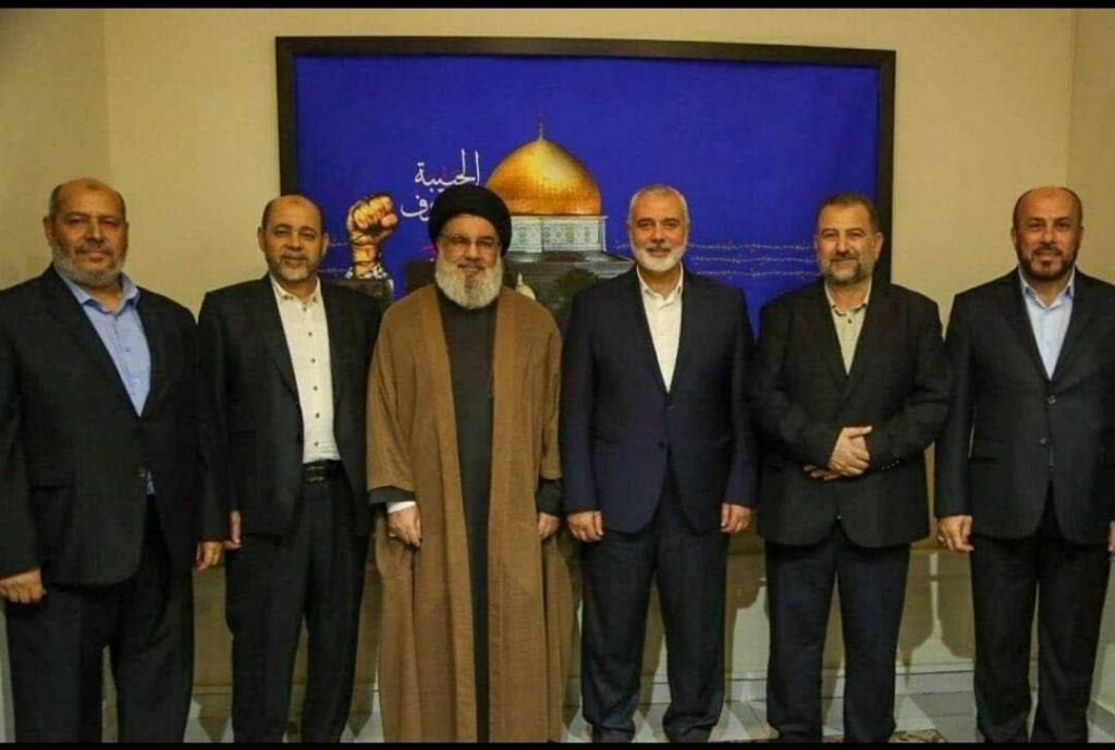 haniyeh and nasrallah in beirut-twitter