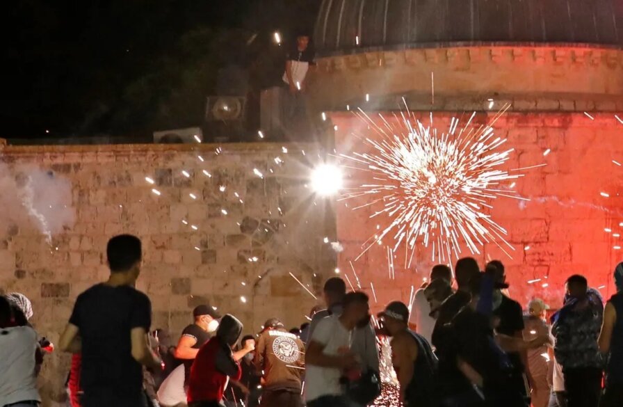muslim riot at al asqsa-afp