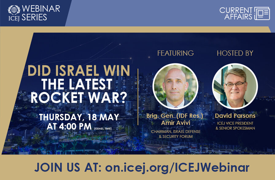 Webinar: Did Israel win the latest rocket war?