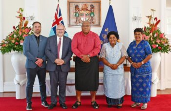 ICEJ delegation with President of Fiji
