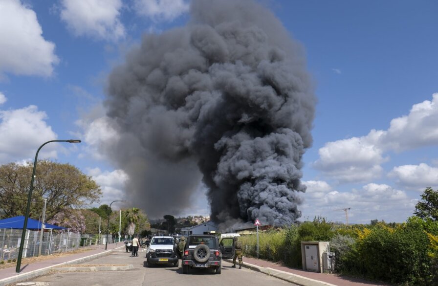 Rocket attack aftermath