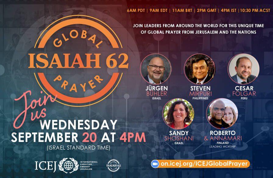 Isaiah 62 Global Prayer Gathering - 20 September at 16:00