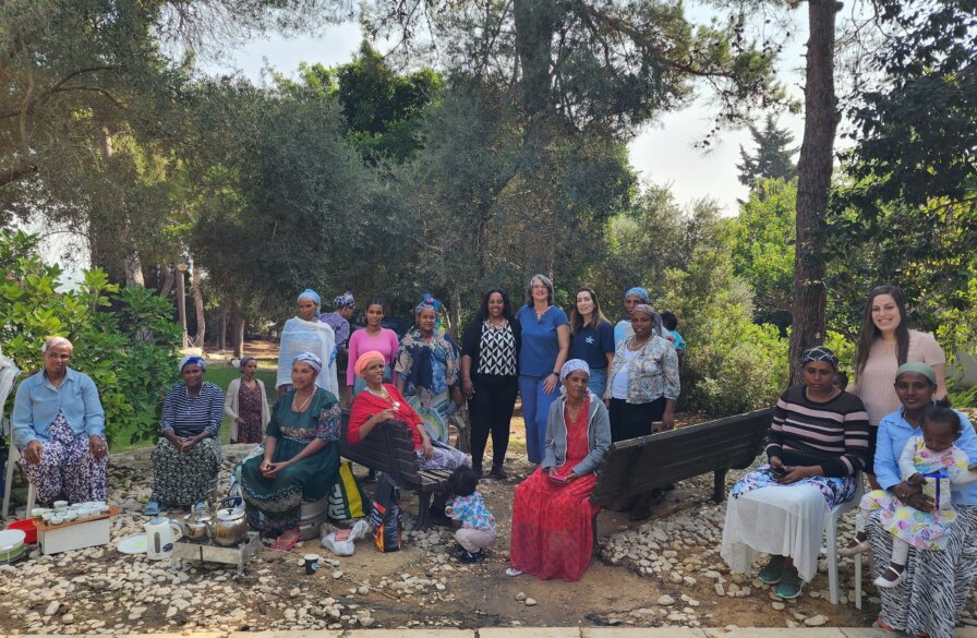 Ethiopian evacuees from Ashkelon