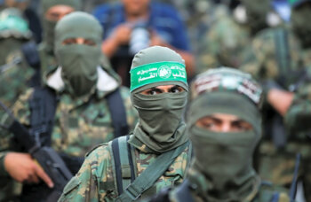 Hamas gunmen (JPost-Reuters)