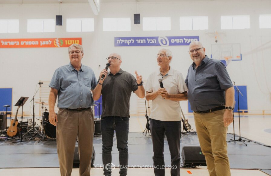 ICEJ Leadership with Mayor Ofir Liebstein