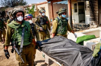 IDF Soldiers carrying corpse