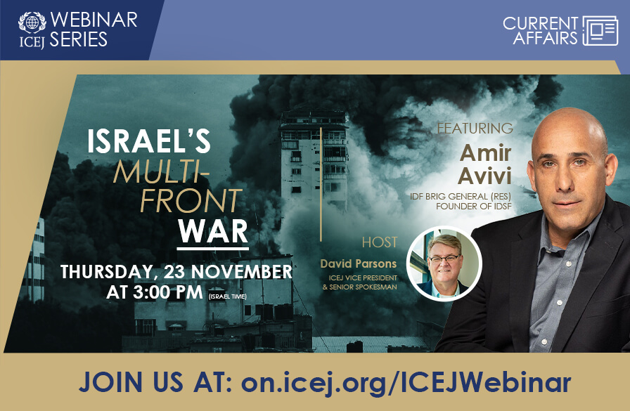 Webinar Thursday 23 Nov: Israel's multi-front war