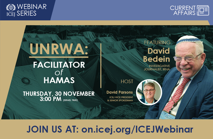 Webinar 30 Nov UNRWA: Facilitator of Hamas