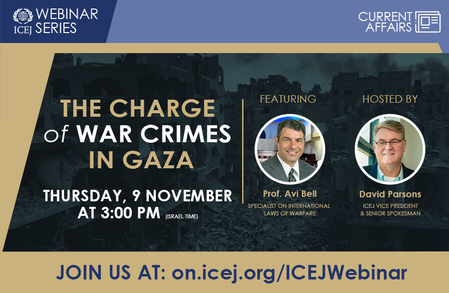 Webinar 9 November -The Charge of War Crimes in Gaza