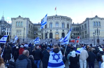Pro-Israel rally in Oslo Norway