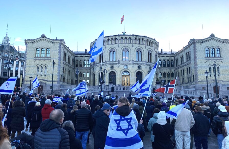 Pro-Israel rally in Oslo Norway
