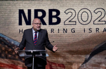 Juergen Buehler speaks at NRB 2024