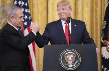 Trump and Netanyahu on friendly terms. (Wikipedia)