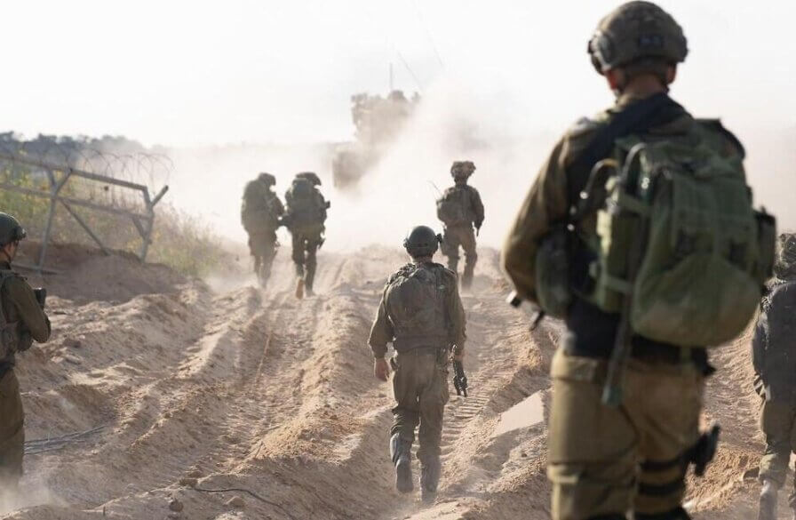 IDF soldiers on a recent patrol in Gaza (IDF Spokesman)
