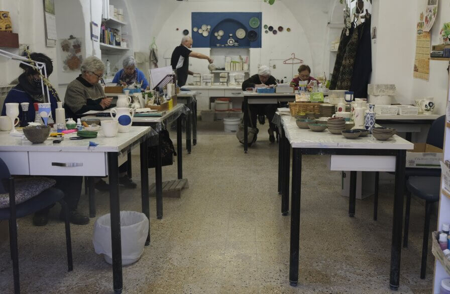 Elderly at the workshop