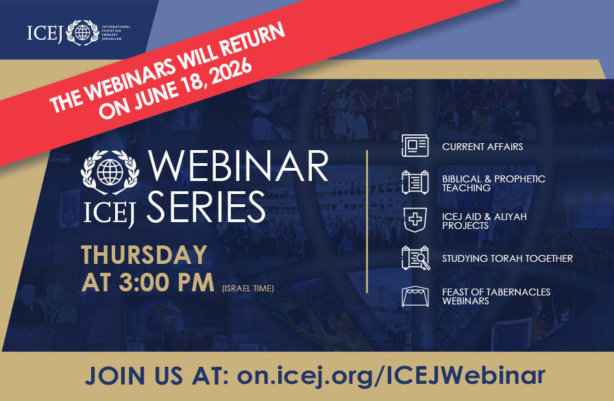 ICEJ Webinar postponed to 18 June 2026 at 15:00
