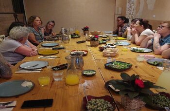 Enjoying a meal together