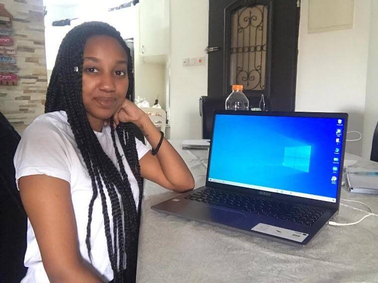 A new computer for an Ethiopian student