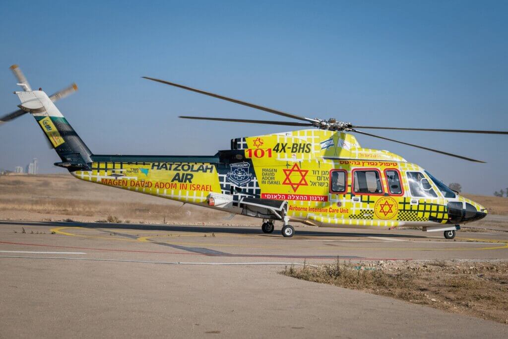 Hatzolah Air helicopter - Credit Hatzolah Air